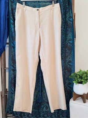 H&M Pale Blush Linen-Blend Pants